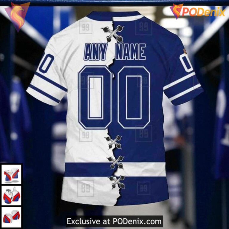 Mix Jersey 2025 Toronto Maple Leafs Mens Hoodie, Custom Name And Number 3D - 3
