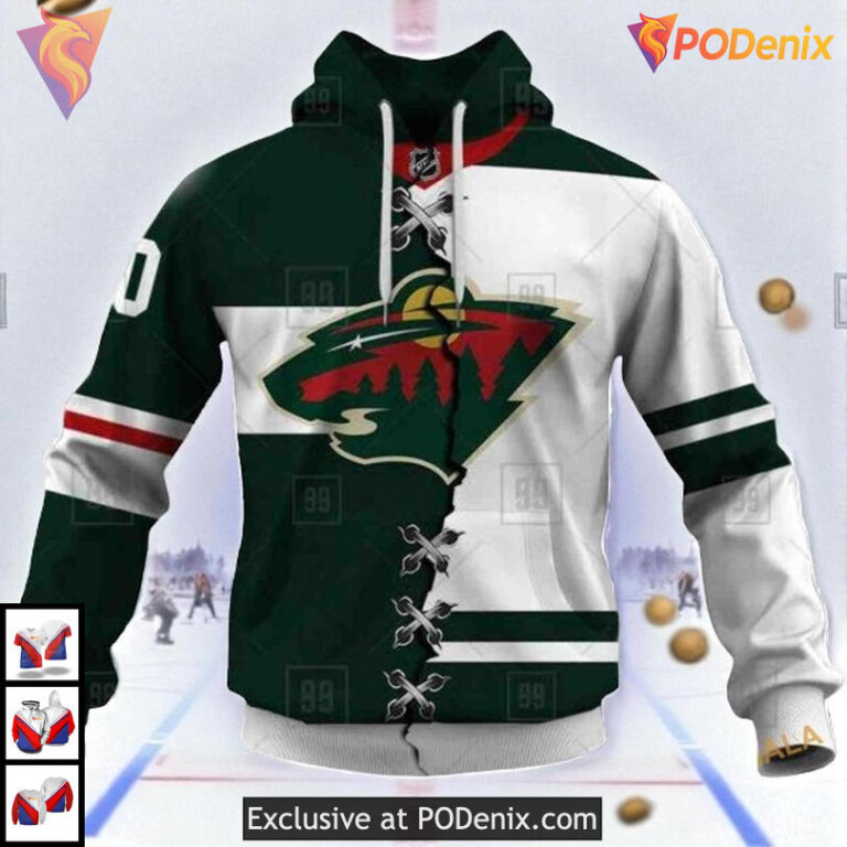 Mix Jersey 2025 Tribute NHL Minnesota Wild Christmas Hoodie Custom 3D
