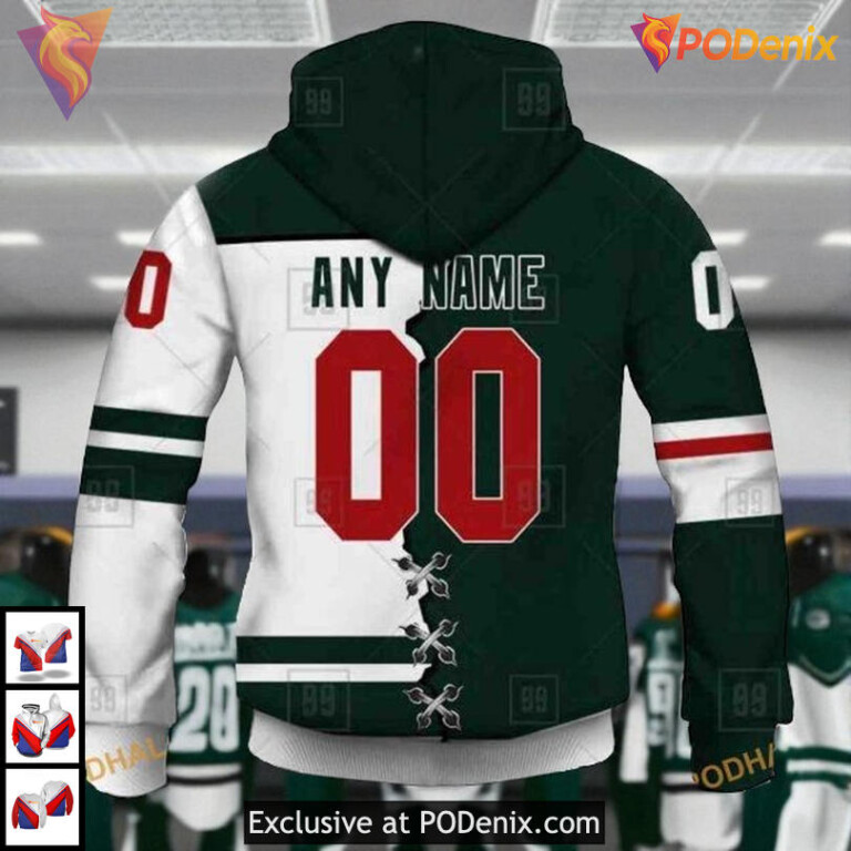 Mix Jersey 2025 Tribute NHL Minnesota Wild Christmas Hoodie Custom 3D - 2