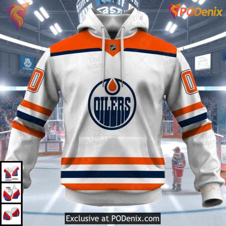 Name Number Tribute Sweatshirt NHL Edmonton Oilers Womens Hoodie 3D - 1