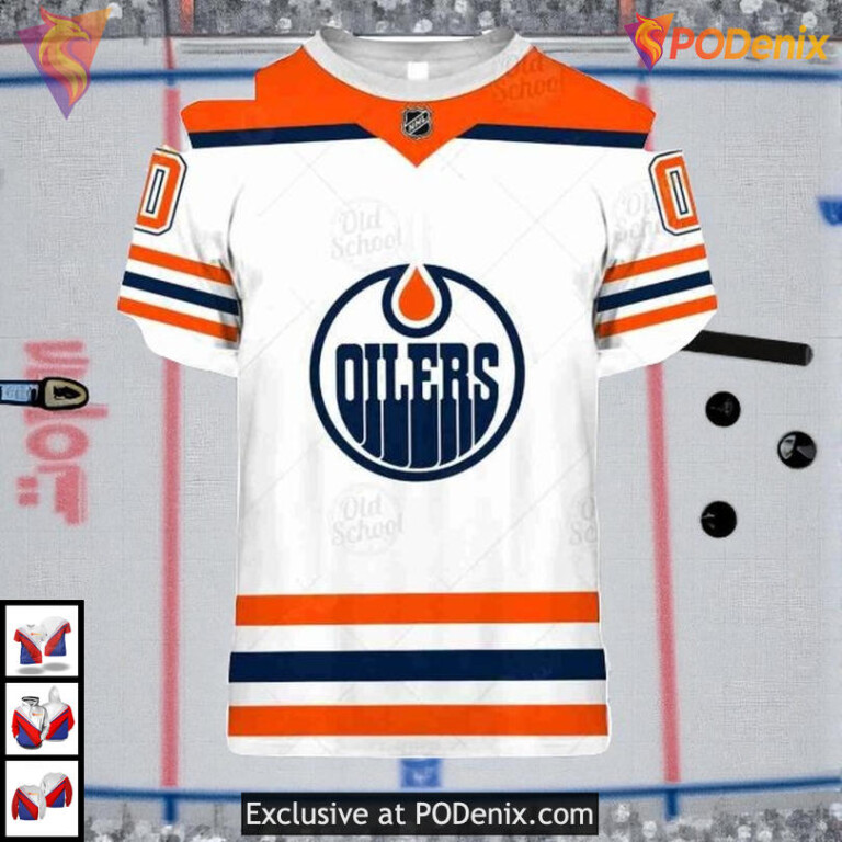 Name Number Tribute Sweatshirt NHL Edmonton Oilers Womens Hoodie 3D - 2