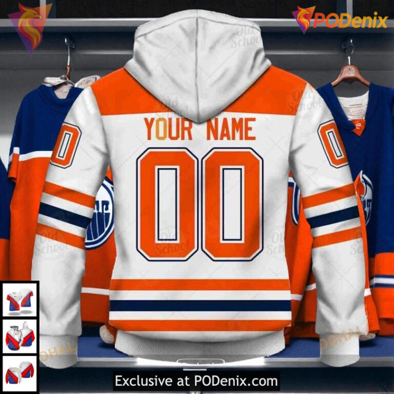 Name Number Tribute Sweatshirt NHL Edmonton Oilers Womens Hoodie 3D - 4