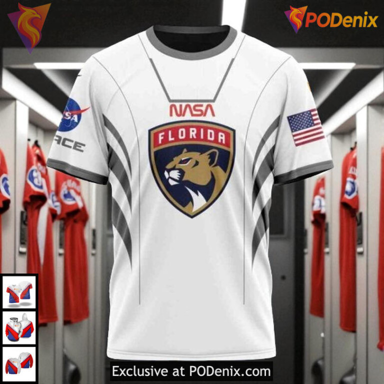 NASA Astronaut Space Force Theme Custom Custom Number Florida Panthers Hoodie - 2