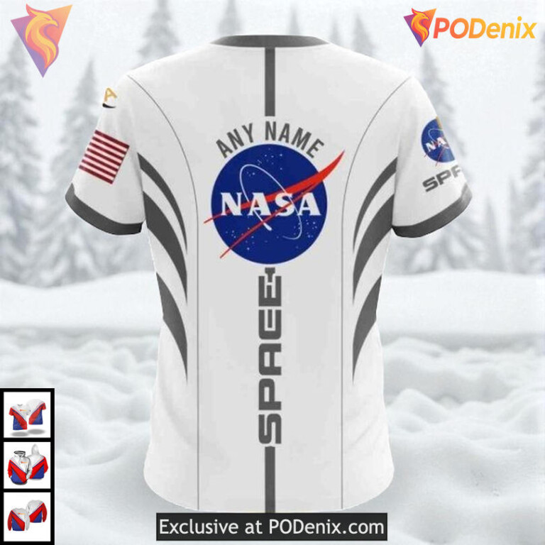 NASA Astronaut Space Force Theme Custom Name Los Angeles Kings Hoodie NHL 3D - 3