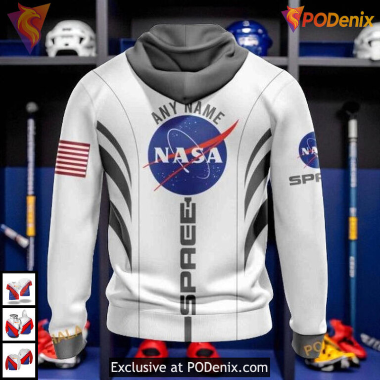 NASA Astronaut Space Force Theme Custom New York Rangers Zip Up Hoodie 3D - 1