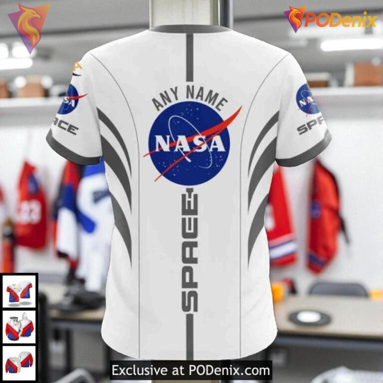 NASA Astronaut Space Force Theme NHL Edmonton Oilers Personalized 3D Hoodie - 3
