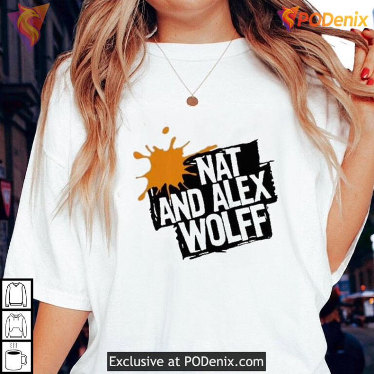 Nat And Alex Wolff Merch Logo Tee, Fandom Graphic Style With Orange Splash - 3