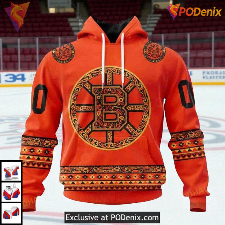 National Day Truth And Reconciliation Boston Bruins Hoodie 3D Custom NHL Shirt