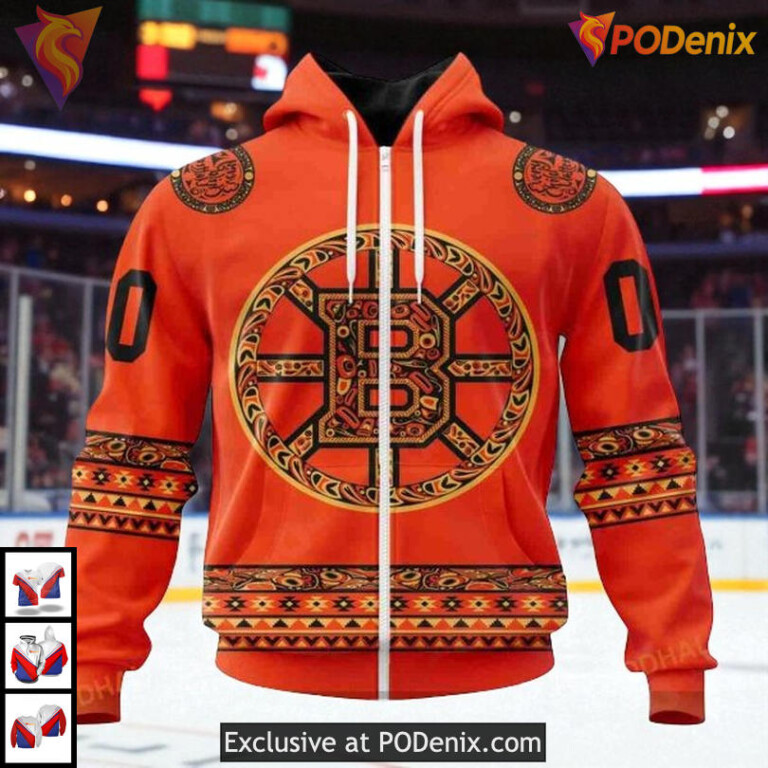 National Day Truth And Reconciliation Boston Bruins Hoodie 3D Custom NHL Shirt - 1