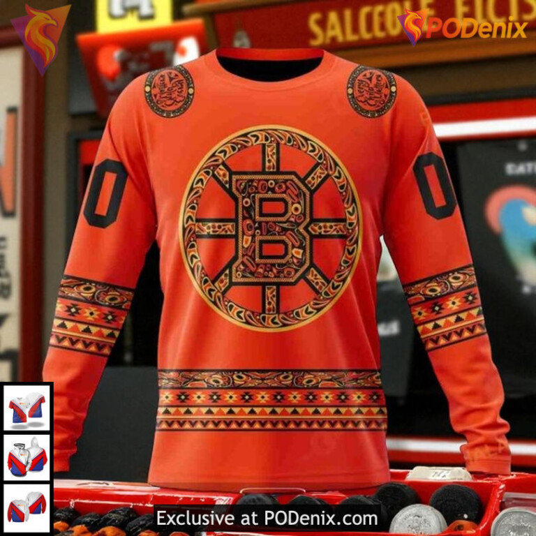 National Day Truth And Reconciliation Boston Bruins Hoodie 3D Custom NHL Shirt - 3