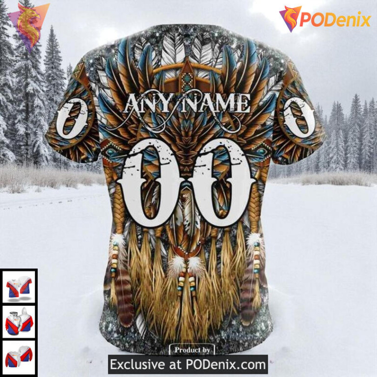 Native Costume Inspired Artwork Custom Retro Los Angeles Kings Hoodie NHL 3D - 4