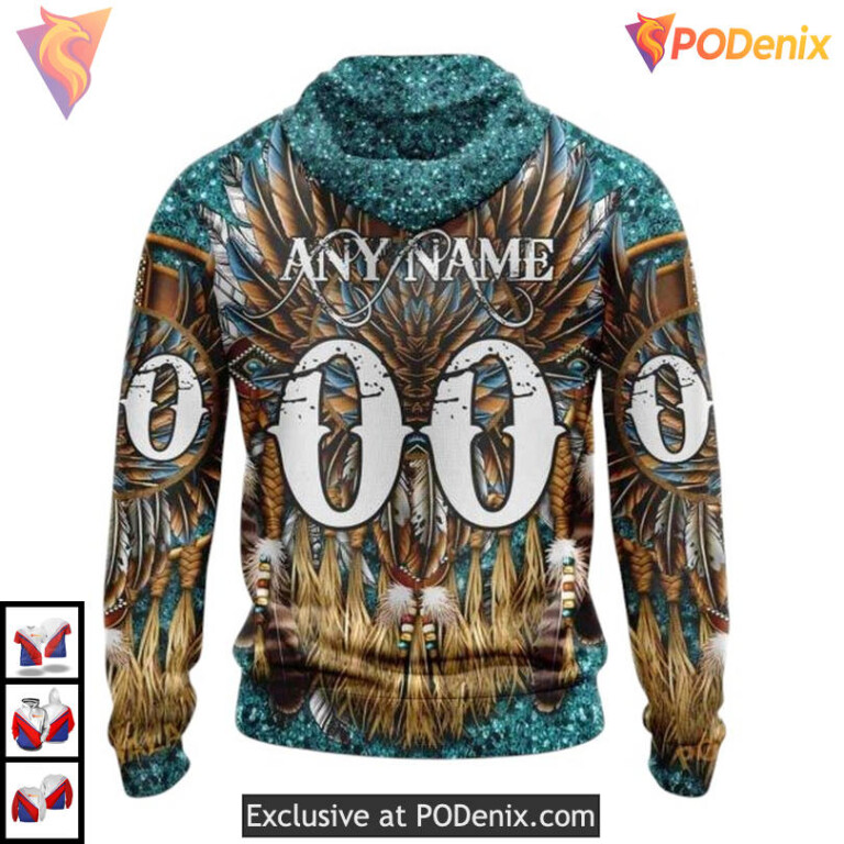 Native Costume Inspired Artwork Custom San Jose Sharks Winter Hoodie 3D - 1
