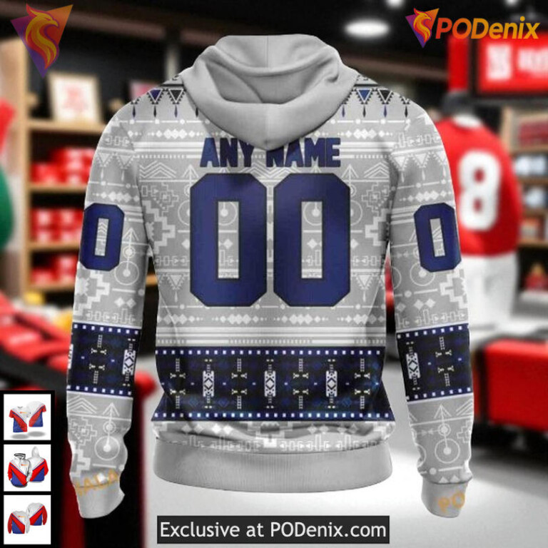 Native Design Custom Number Toronto Maple Leafs Hoodie, NHL 3D Fan Gear - 1