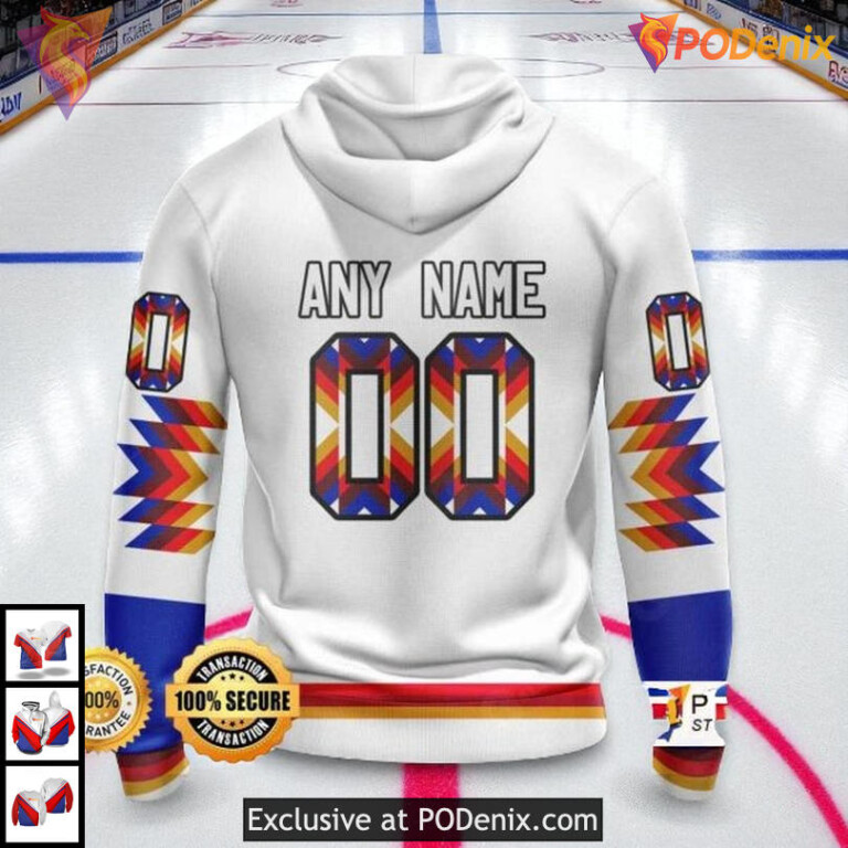 Native Pattern Apparel Custom New York Rangers 3D Hoodie NHL Design - 1