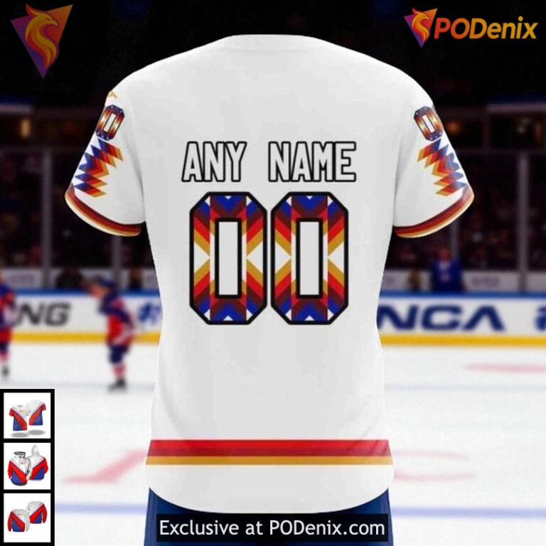 Native Pattern Custom Design New York Rangers 3D Hoodie, NHL Fan Apparel - 3