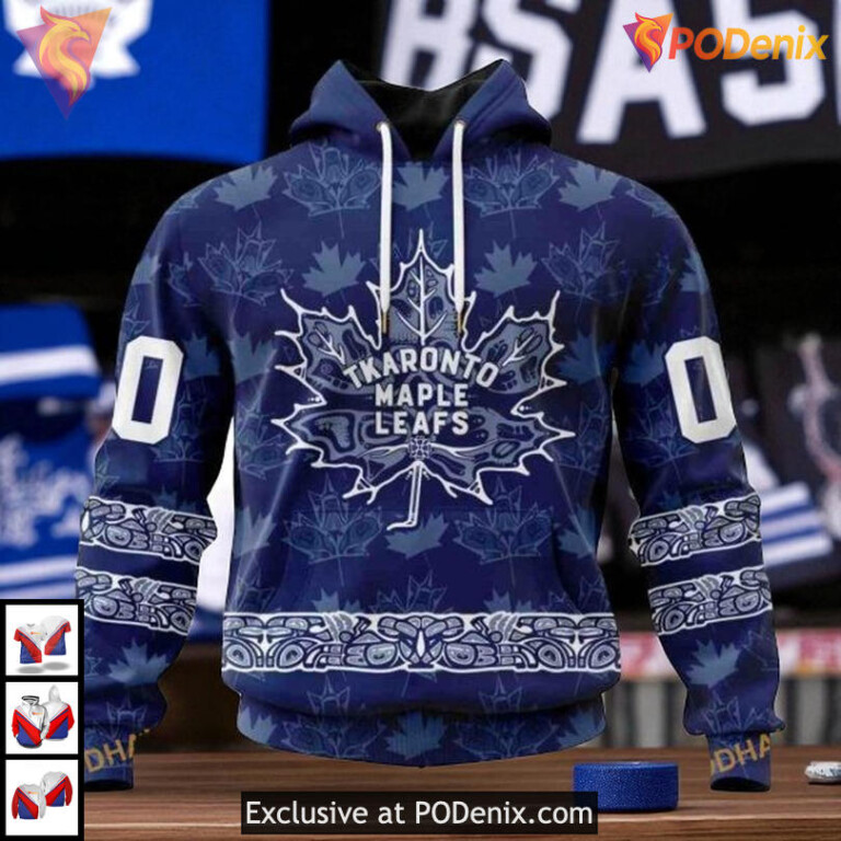 Native Pattern Full Print Toronto Maple Leafs Hoodie 3D Custom NHL Gear
