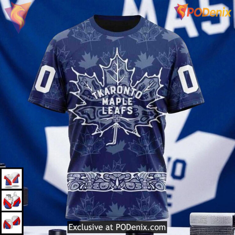 Native Pattern Full Print Toronto Maple Leafs Hoodie 3D Custom NHL Gear - 2