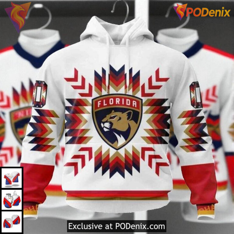 Native Pattern Graphic Sweatshirt Custom Florida Panthers Full Print Hoodie NHL