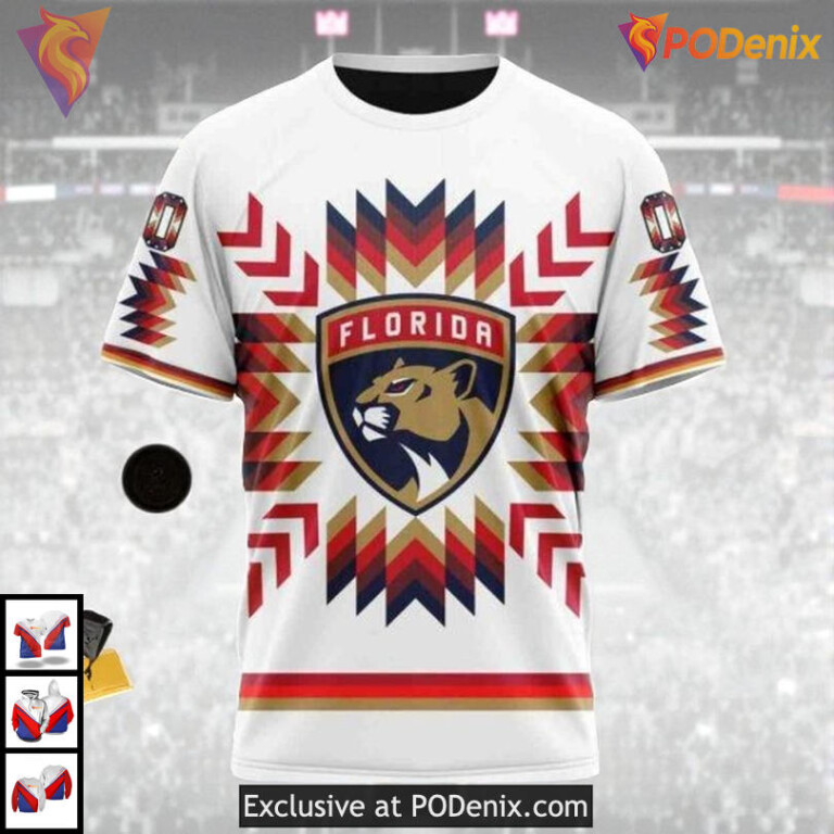 Native Pattern Graphic Sweatshirt Custom Florida Panthers Full Print Hoodie NHL - 2