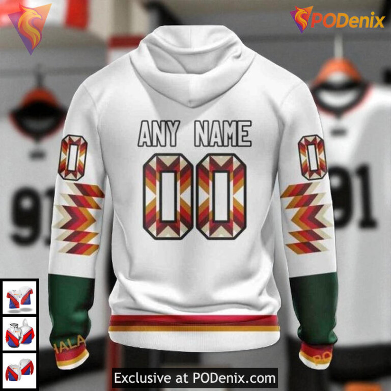 Native Pattern Inspired NHL Minnesota Wild Full Print Hoodie 3D - 1