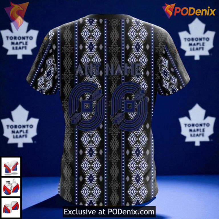 Native Skull Art Toronto Maple Leafs Youth Hoodie, NHL 3D Apparel - 3