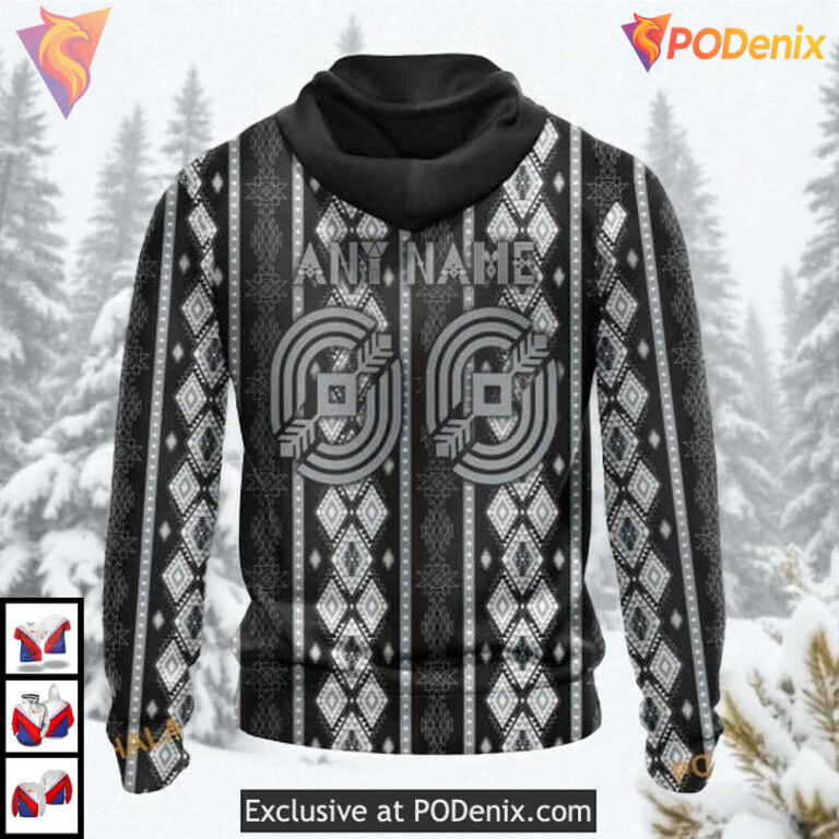 Native Skull Artwork Concept Personalized Los Angeles Kings Hoodie NHL 3D - 1