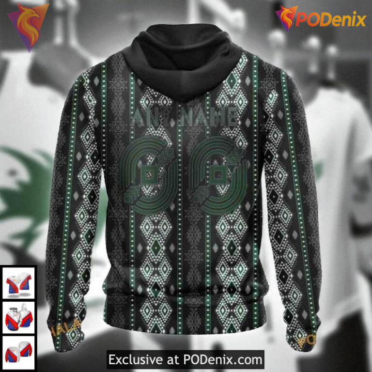 Native Skull Artwork Design NHL Personalized Minnesota Wild Hoodie 3D - 1