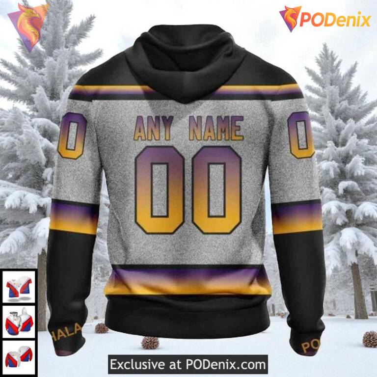 New Gradient Series Concept Custom Los Angeles Kings Youth Hoodie NHL 3D - 1