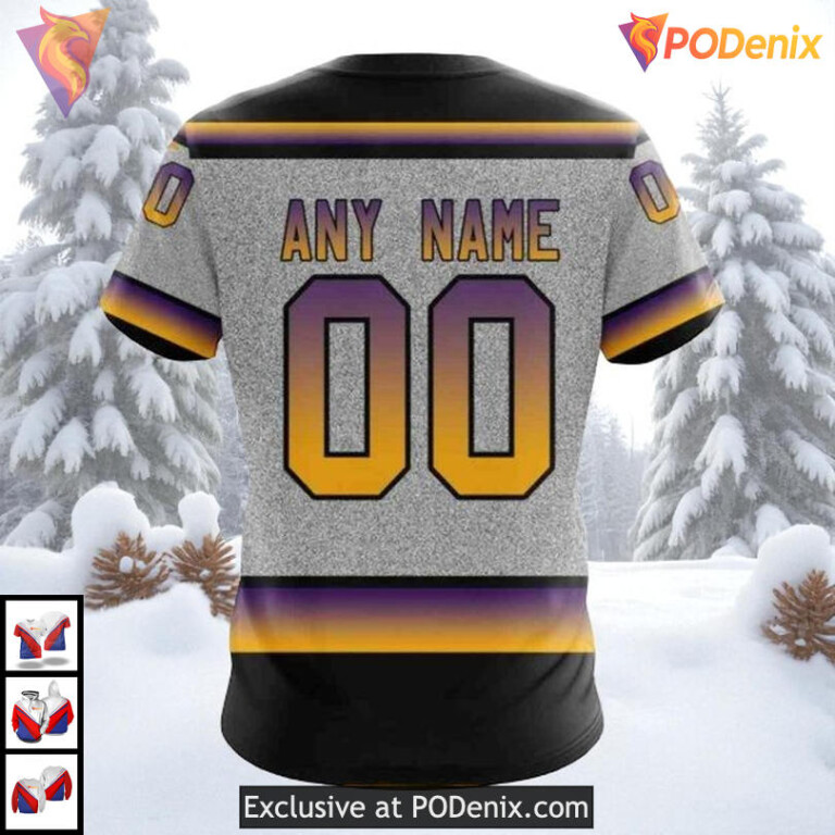 New Gradient Series Concept Custom Los Angeles Kings Youth Hoodie NHL 3D - 3
