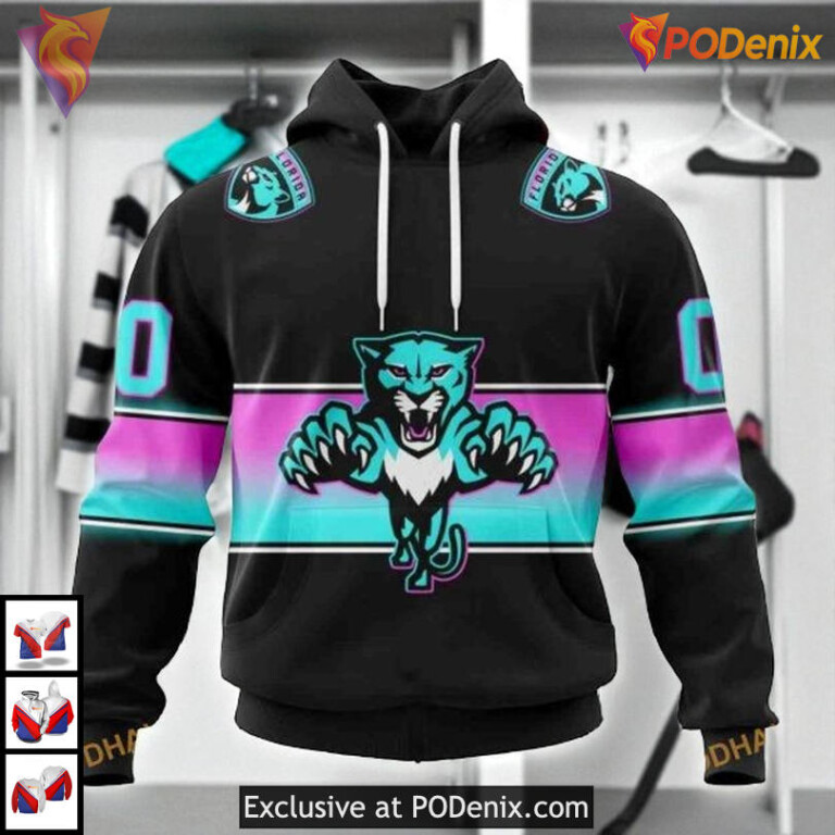 New Gradient Series Concept Design Custom Florida Panthers Youth Hoodie NHL 3D