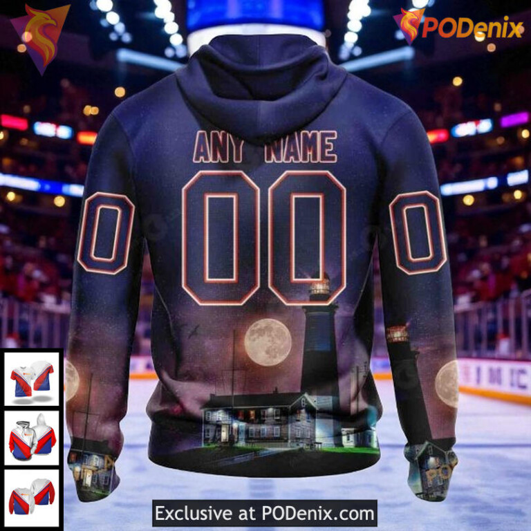 New York Islanders 3D Hoodie With Montauk Point Lighthouse Custom NHL Design - 1