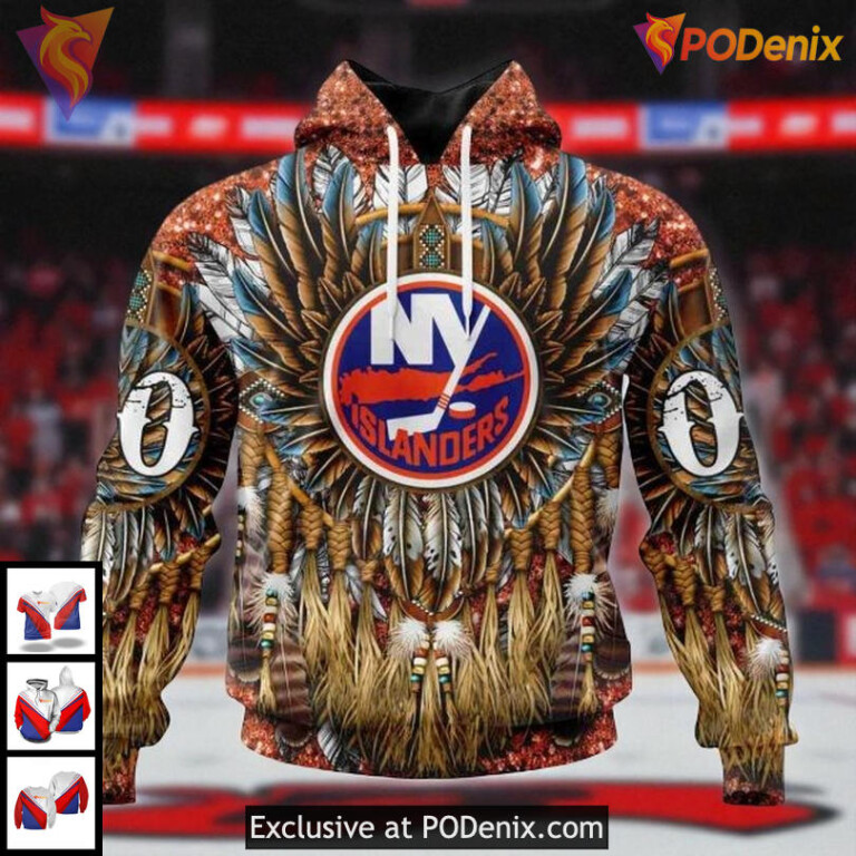 New York Islanders All Over Print Hoodie Custom Native Inspired NHL 3D Design