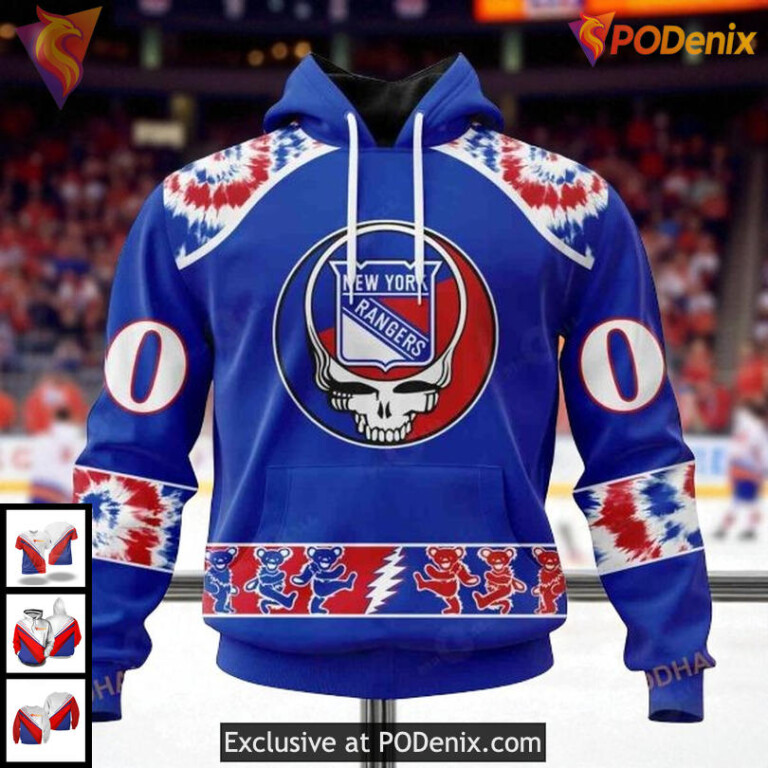 New York Islanders All Over Print Hoodie NHL Grateful Dead Inspired 3D Design
