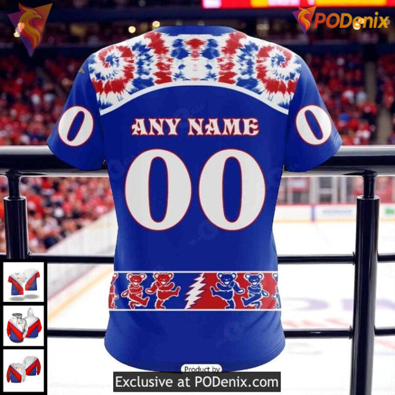 New York Islanders All Over Print Hoodie NHL Grateful Dead Inspired 3D Design - 3