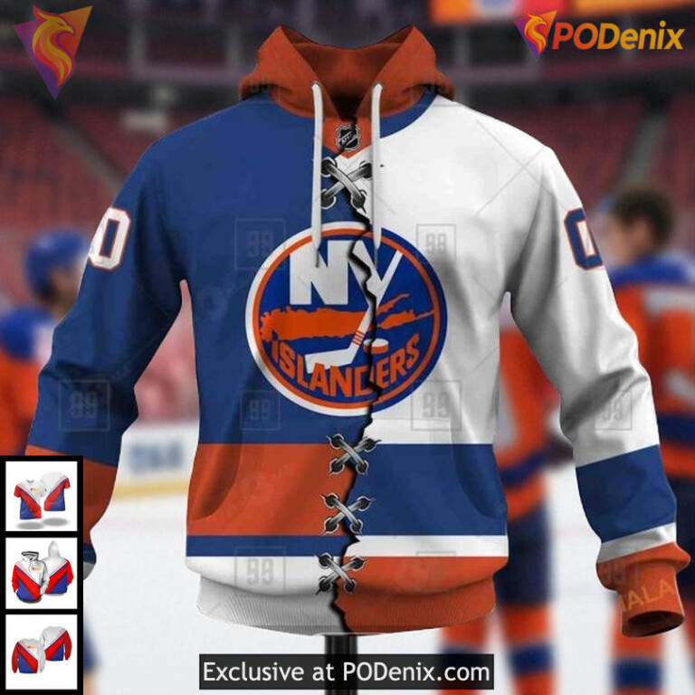 New York Islanders Hockey Hoodie Custom 2025 Mix Color NHL 3D Design