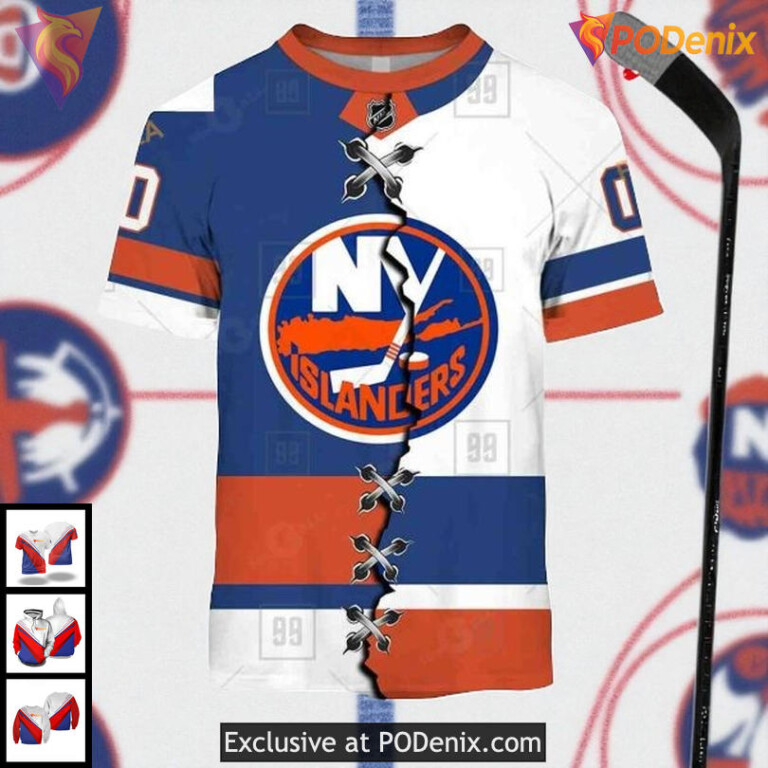New York Islanders Hockey Hoodie Custom 2025 Mix Color NHL 3D Design - 1