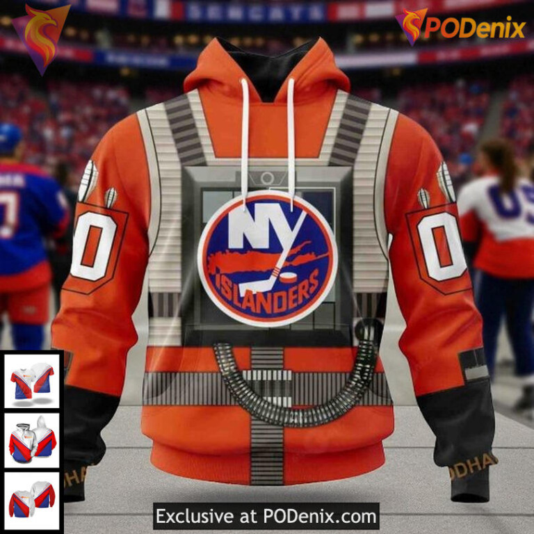 New York Islanders Hoodie 3D Custom Rebel Pilot NHL Inspired Design For Fans