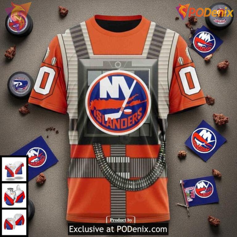 New York Islanders Hoodie 3D Custom Rebel Pilot NHL Inspired Design For Fans - 2