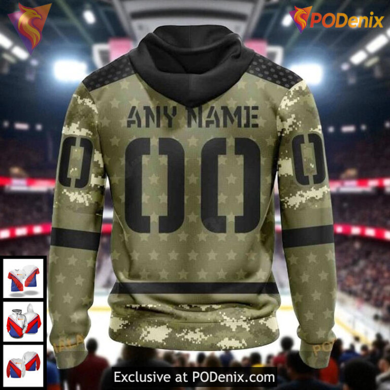 New York Islanders Hoodie Camo Military Appreciation NHL Custom 3D Design - 1