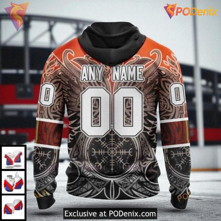 New York Islanders Pullover Hoodie Norse Viking Symbol Design NHL 3D - 1