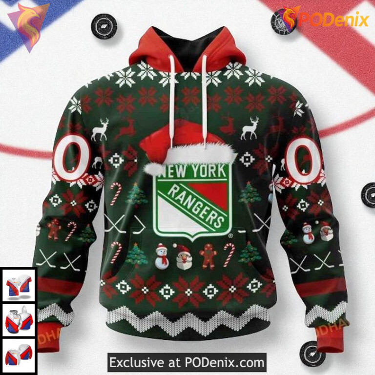 New York Rangers Christmas Hoodie Custom NHL Unisex Fan Shirt 3D