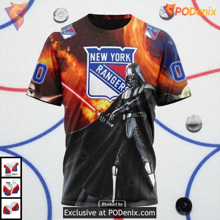 New York Rangers Holiday Hoodie Design X Star Wars Custom NHL 3D Style - 2