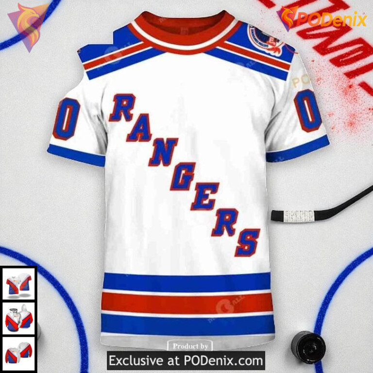 New York Rangers Hoodie 1994 Throwback Vintage Home Custom NHL 3D Shirt - 1