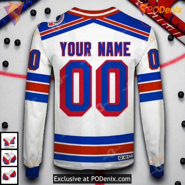 New York Rangers Hoodie 1994 Throwback Vintage Home Custom NHL 3D Shirt - 6