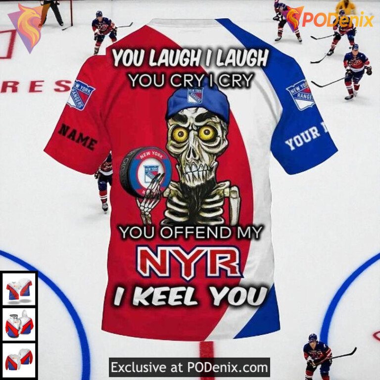 New York Rangers Personalized 3D Hoodie Sweatshirt You Laugh I Cry Design - 3