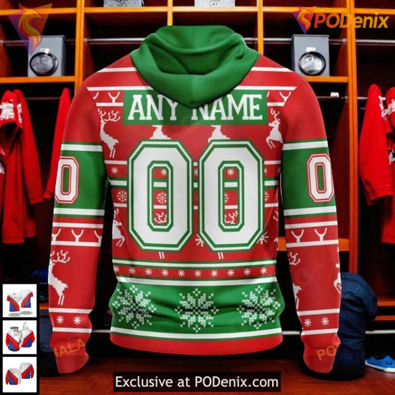 New York Rangers Pullover Hoodie Unisex Christmas Shirt Custom NHL 3D Style - 1