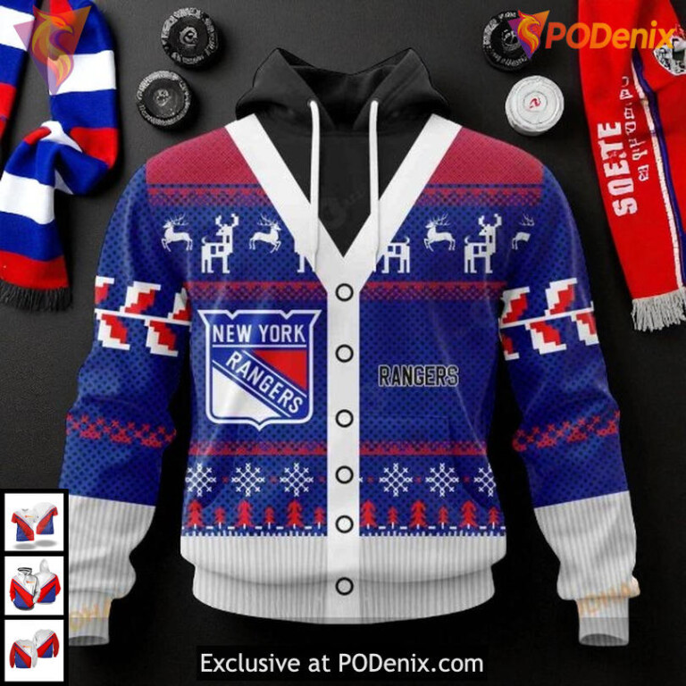 New York Rangers Sweatshirt Hoodie Christmas Season Custom NHL 3D Apparel