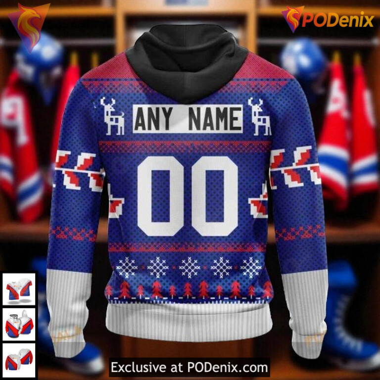 New York Rangers Sweatshirt Hoodie Christmas Season Custom NHL 3D Apparel - 1