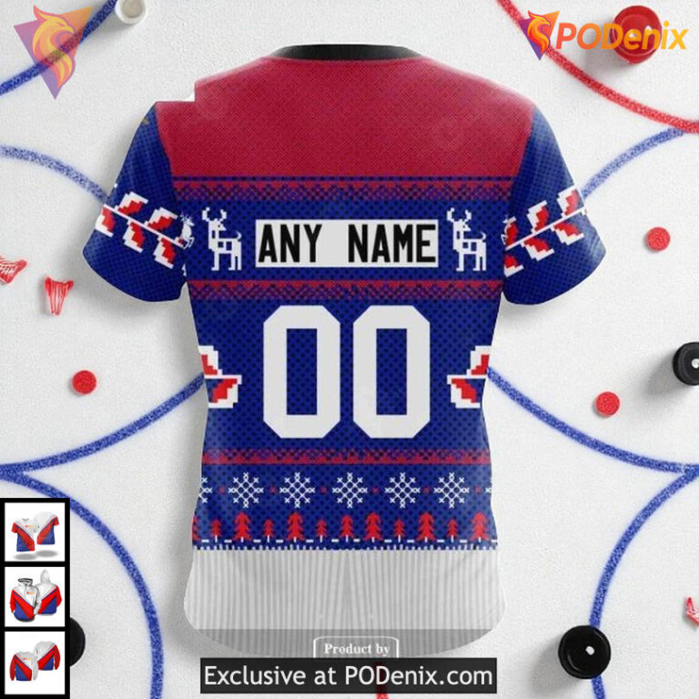 New York Rangers Sweatshirt Hoodie Christmas Season Custom NHL 3D Apparel - 3