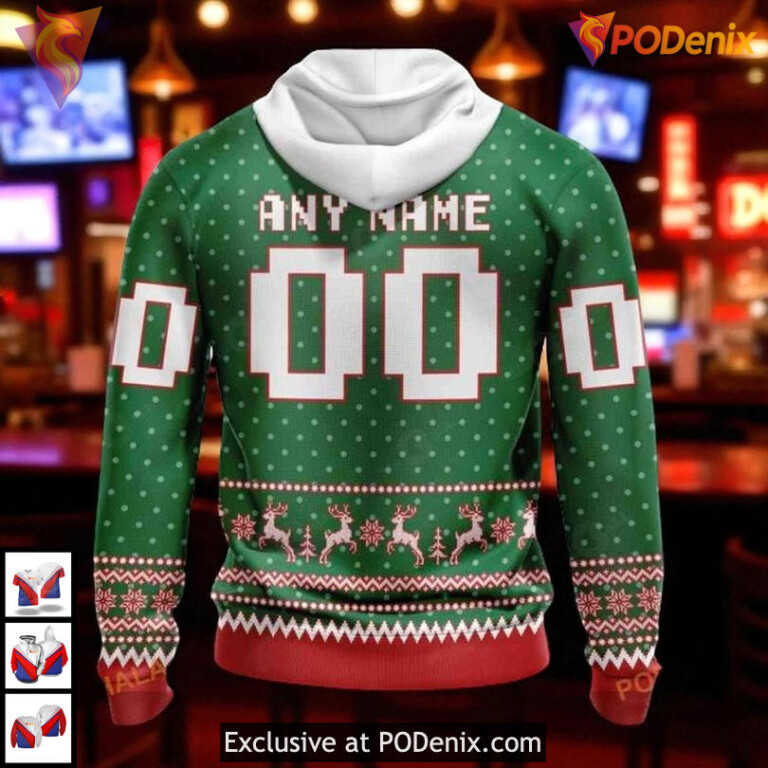 New York Rangers Zip Up Hoodie Christmas Apparel Custom NHL 3D Style - 1